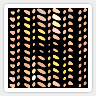 pastel abstract geometric pattern black background Sticker